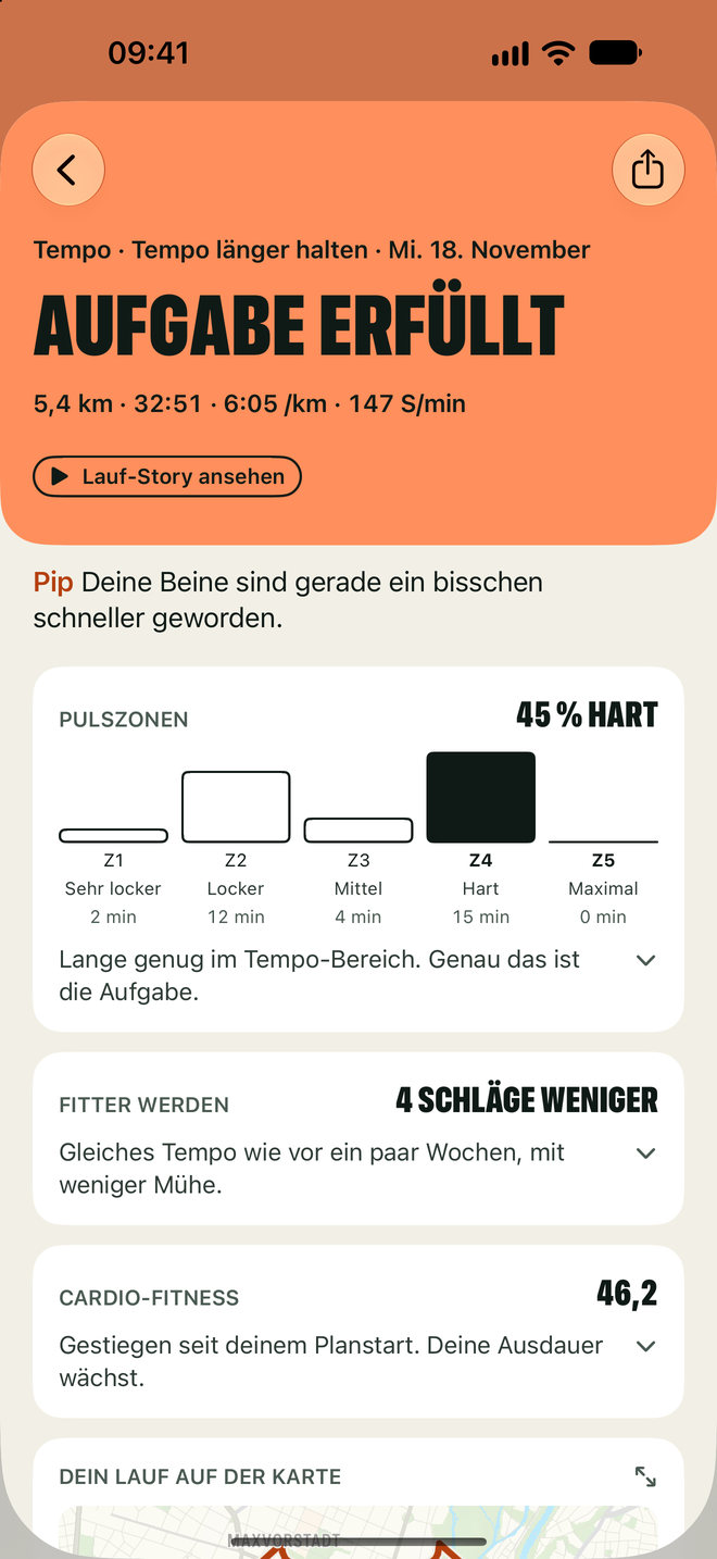 Laufauswertung mit Urteil, Erkenntnissen und Kilometern