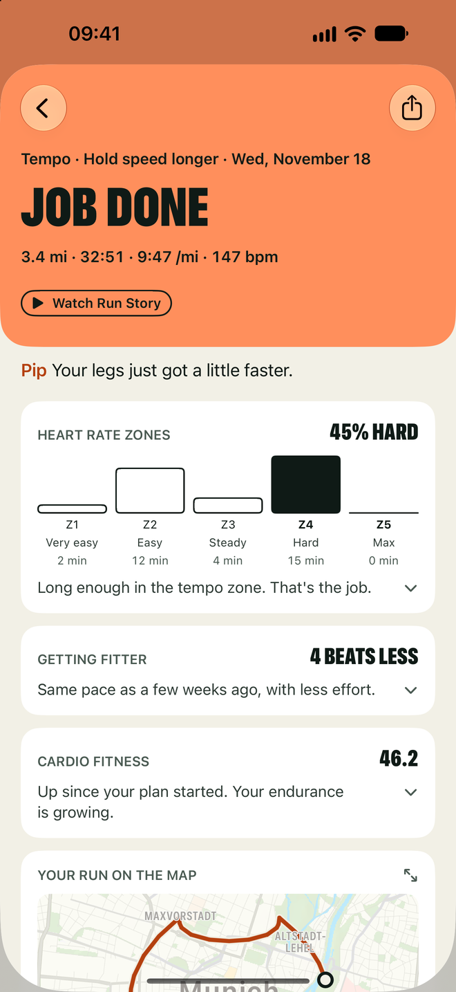 Run analysis with verdict, insights and splits
